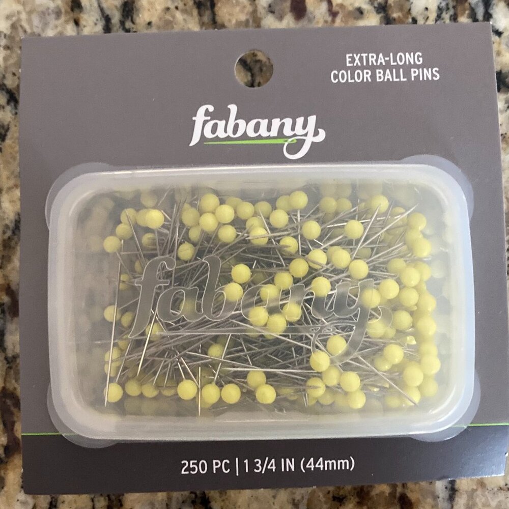 Fabany Extra Long Color Ball Pins - Set of 3